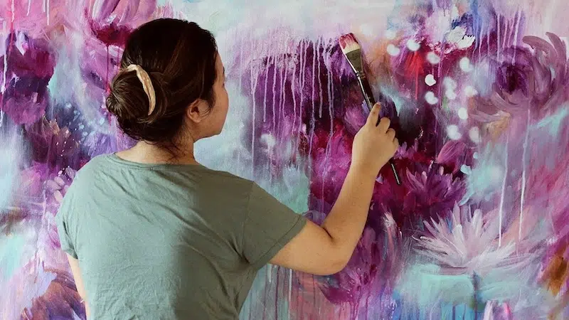 Abstract Flower Painting by Nitika Ale