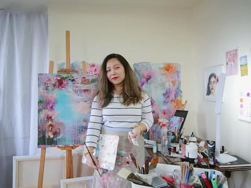 Abstract Flower Painting by Nitika Ale