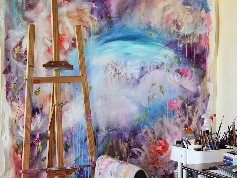 Abstract Flower Painting by Nitika Ale