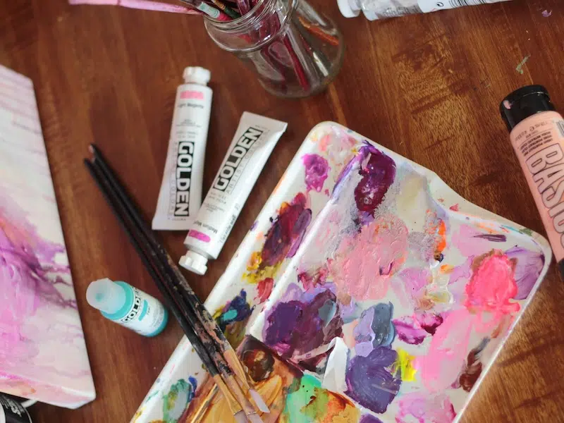 Abstract Flower Painting by Nitika Ale