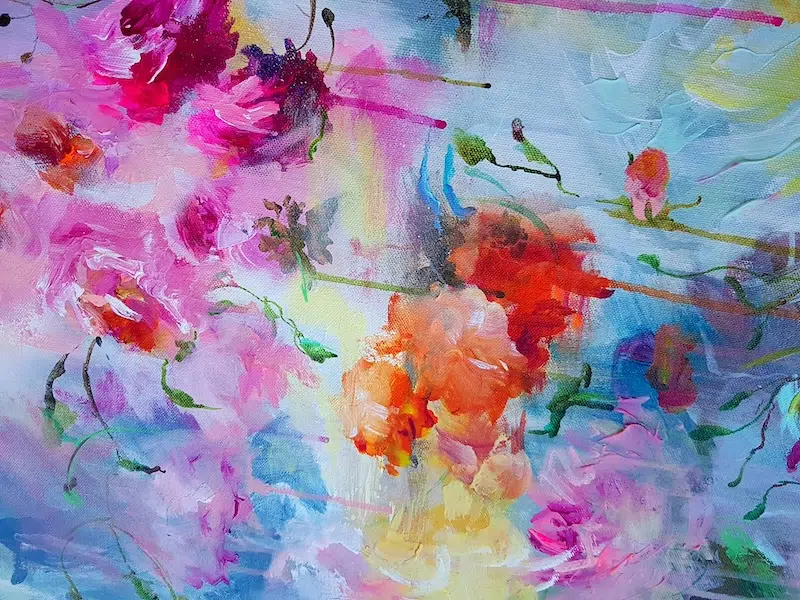 Abstract Flower Painting by Nitika Ale