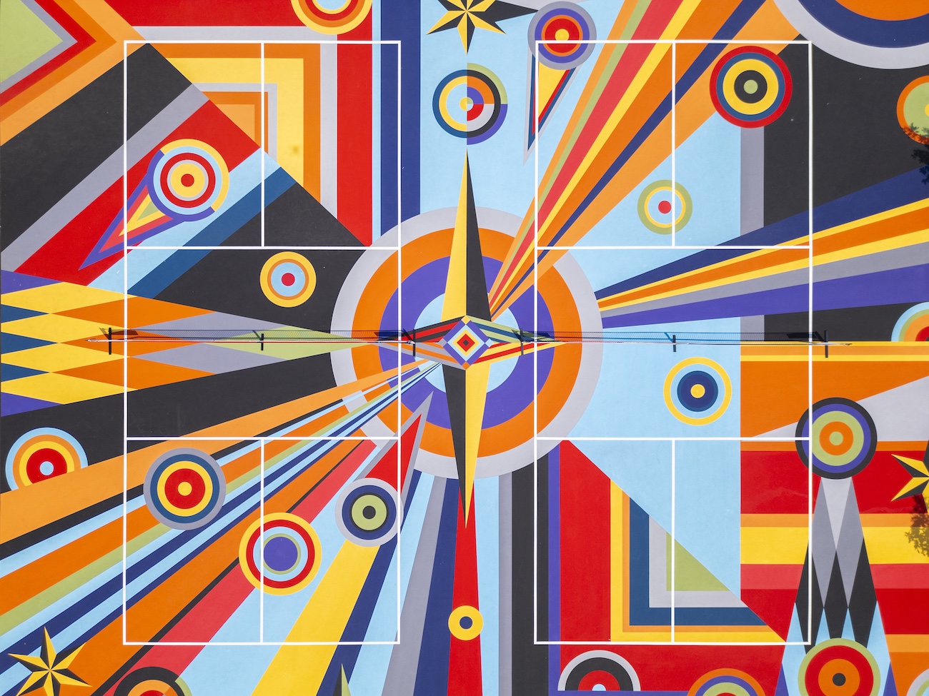 Pickleball courts art.