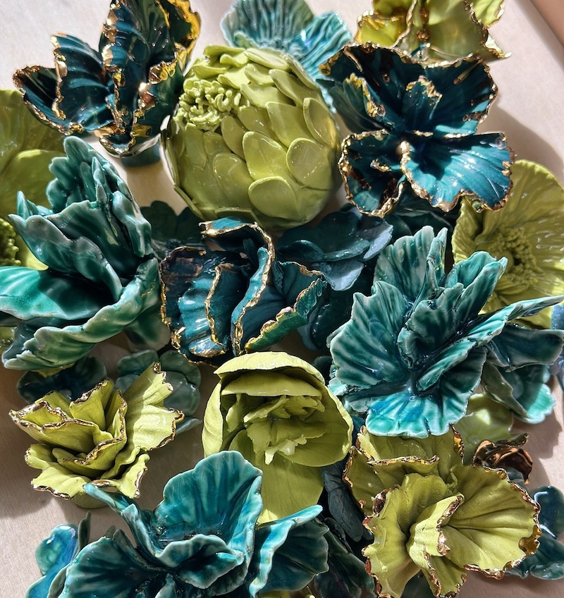 Porcelain Flowers by Monica Prado