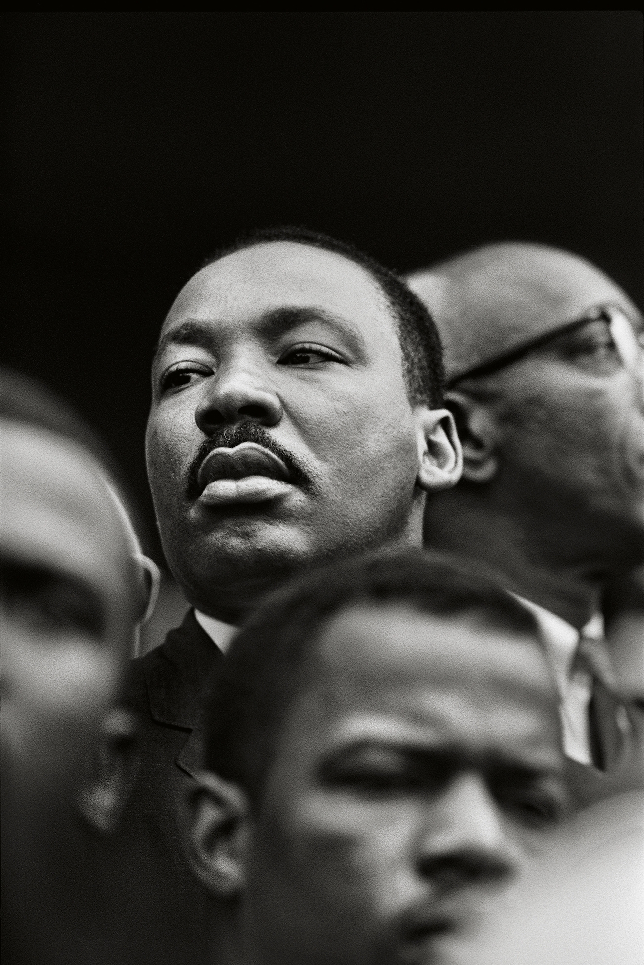 Steve Schapiro (American, 1934&ndash;2022). Martin Luther King Jr., Selma, Alabama, 1965. Gelatin silver print, 18 7/8 x 12 3/4 in.