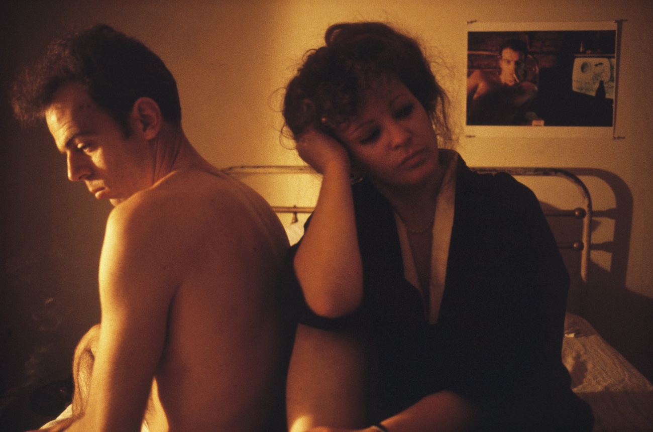Nan Goldin (American, b. 1953). Self-Portrait in Kimono with Brian, New York, 1983. Cibachrome print, 24 1/2 x 32 in.
