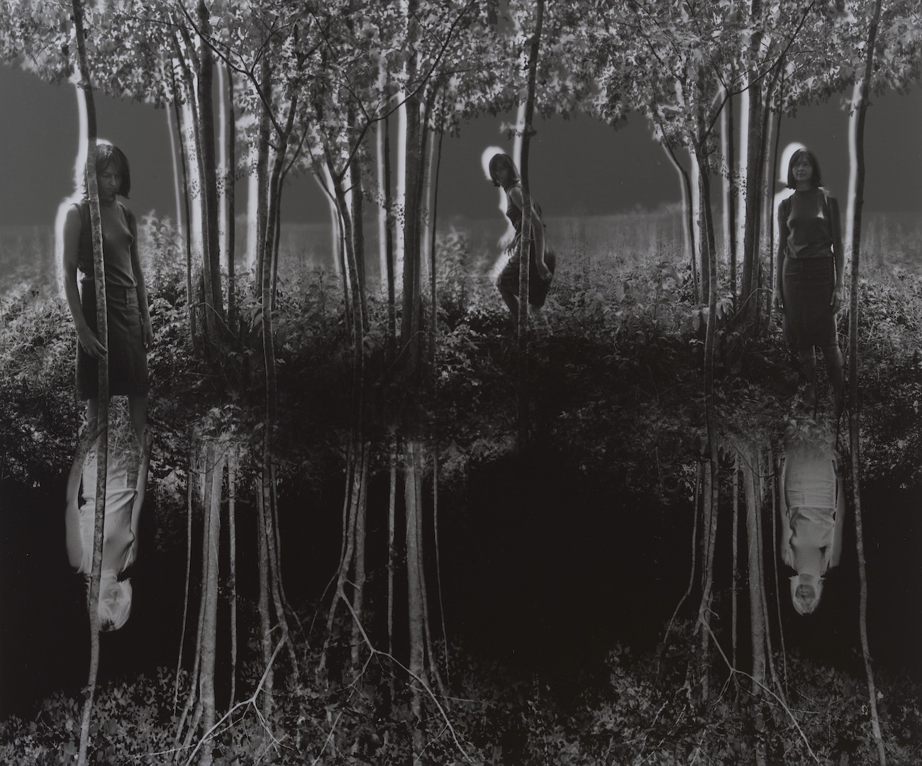 Jerry N. Uelsmann (American, 1934&ndash;2022). Small Woods Where I Met Myself, 1967. Gelatin silver print, 10 1/2 x 12 3/4 in.