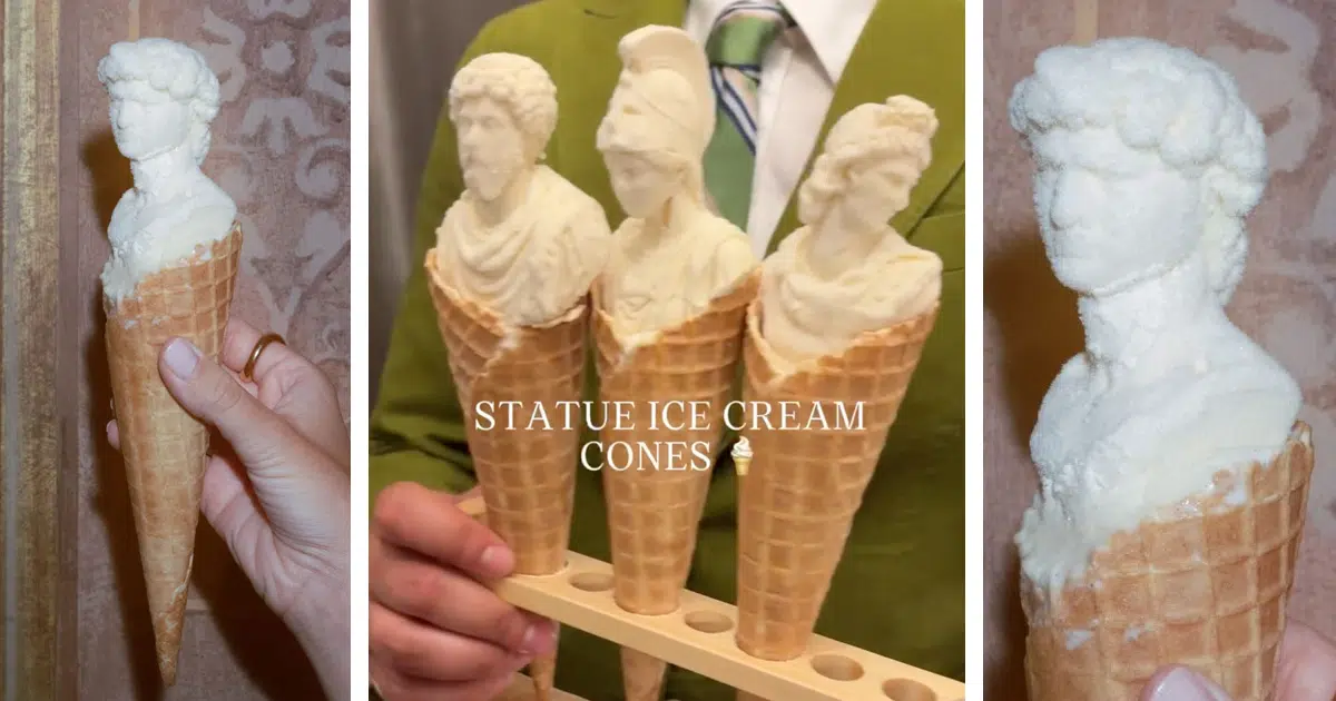 Look at These Edible Ice Cream Sculptures Served at a Renaissance-Themed Party