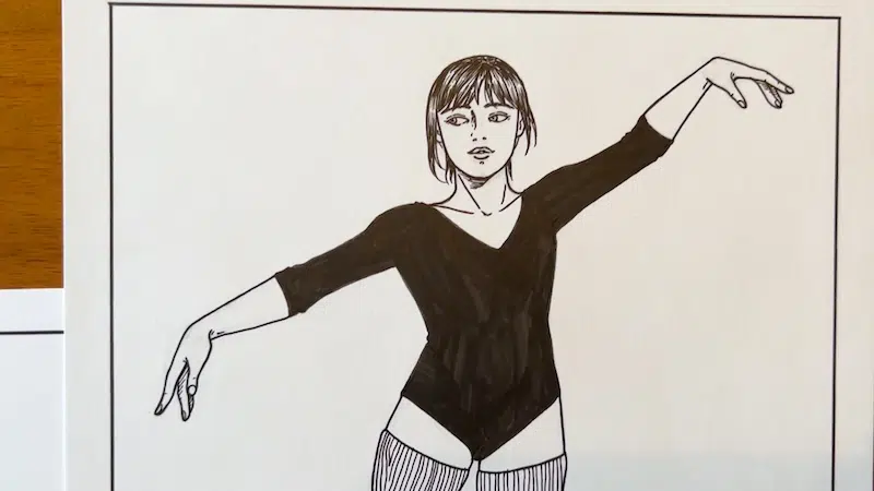 Ink Drawing of Dancer