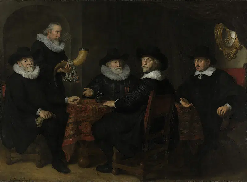 Four Governors of the Arquebusiers' Civic Guard, Amsterdam, 1642, Unknown Artist