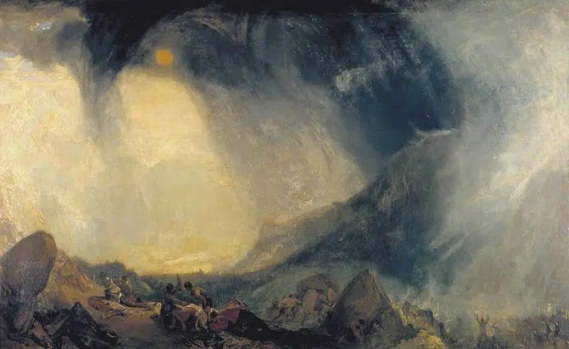Snow Storm: Hannibal and his Army Crossing the Alps, 1812, William Turner