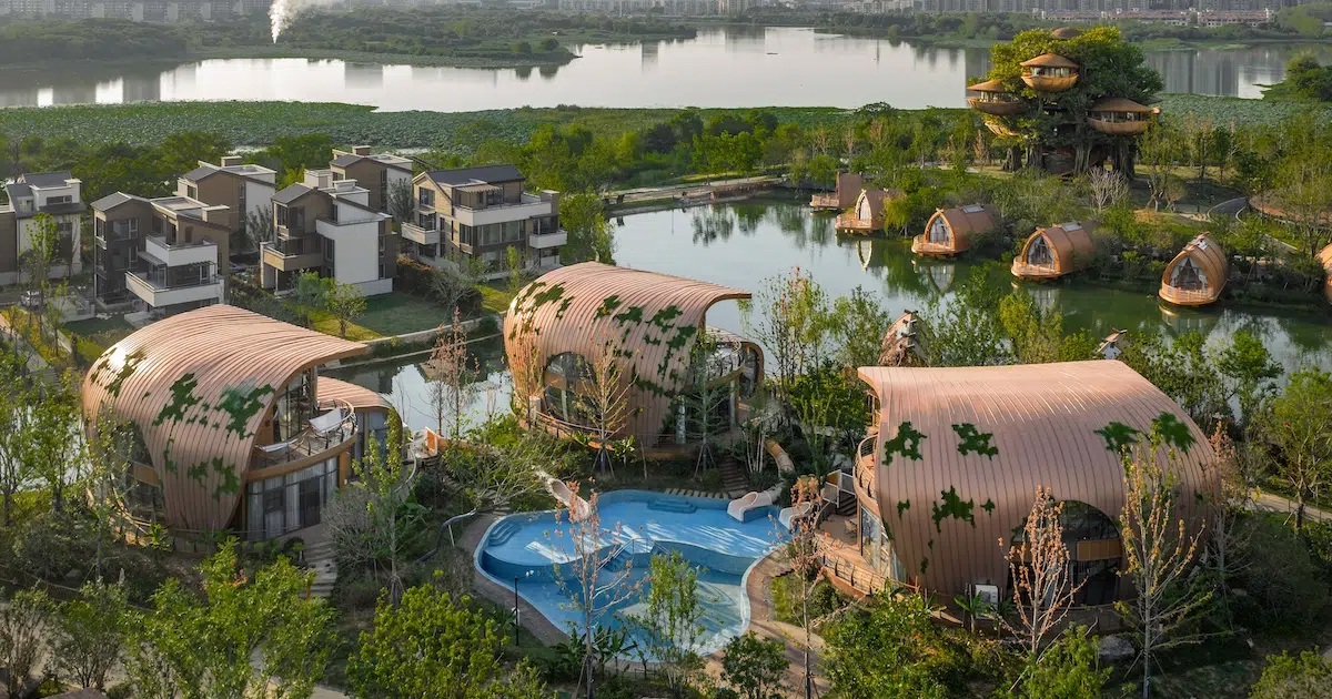 Nature Resort in China Offers Floating Rooms, Treehouses, and Pumpkin Cottages