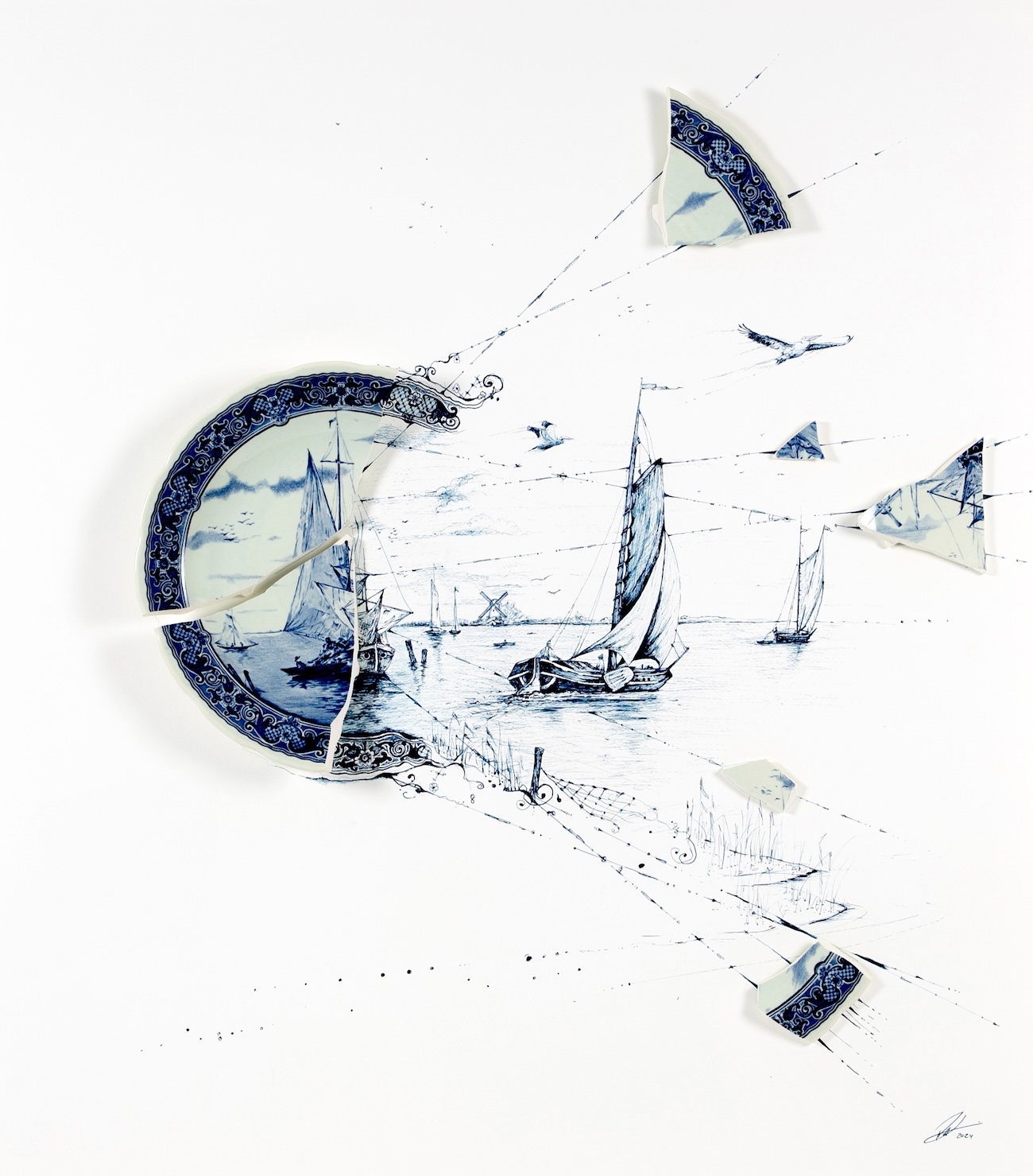 Broken Plate Art and Illustrations by Rob Strati