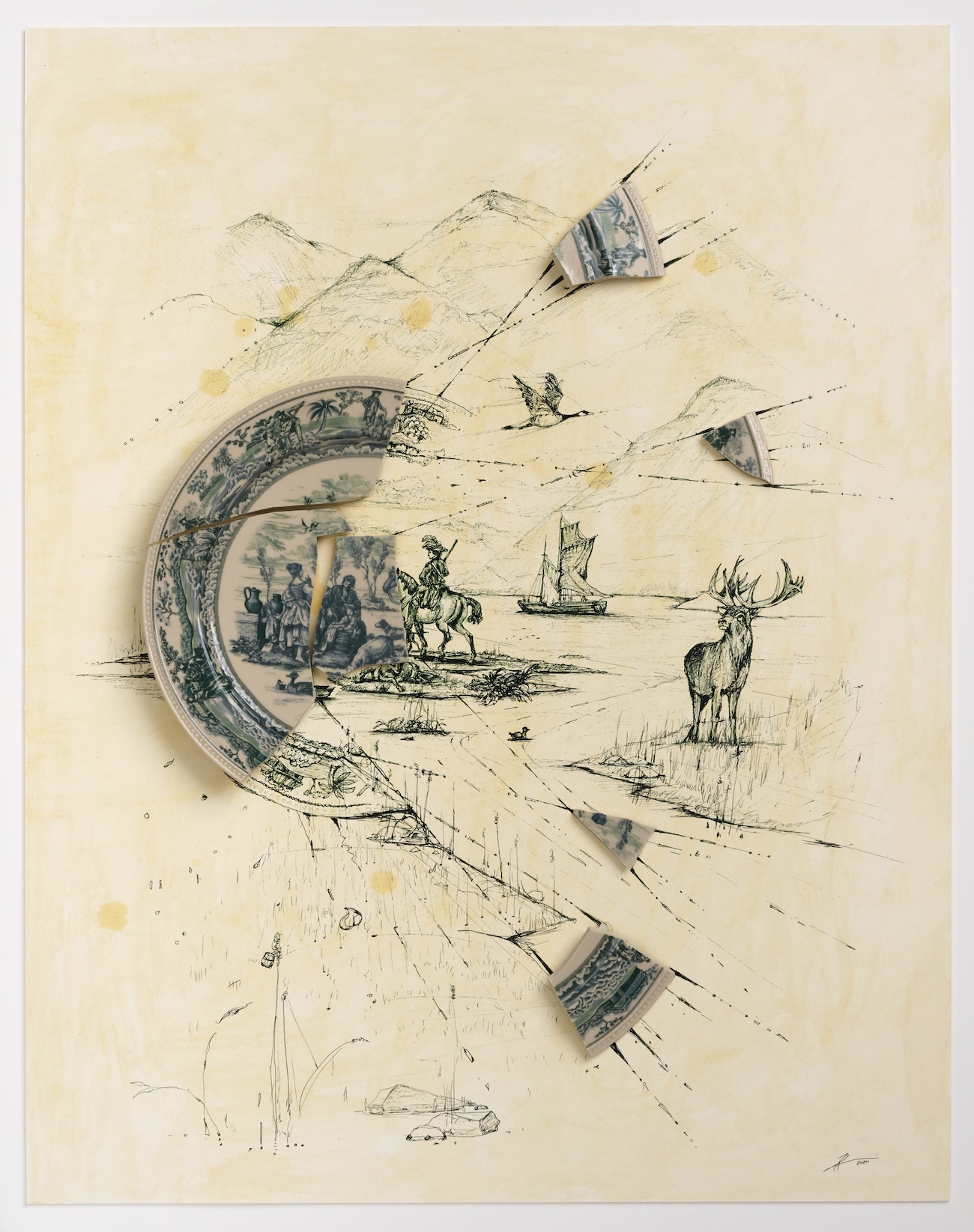 Broken Plate Art and Illustrations by Rob Strati