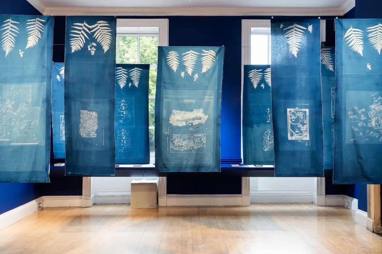 Sammy Lee, Mark Lowe, Sarah Shin, The Word for World: The Maps of Ursula K. Le Guin, 2025, Architectural Association, London, exhibition view. (Photo: Elena Andreea Teleaga) 