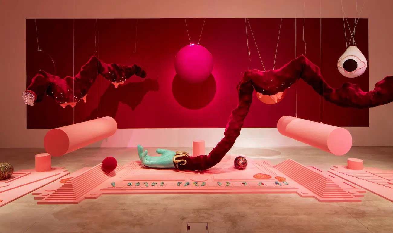 Tai Shani, DC Semiramis, 2019. Installation view, Turner Prize 2019 at Turner Contemporary. Courtesy of the artist (Photo: David Levene).