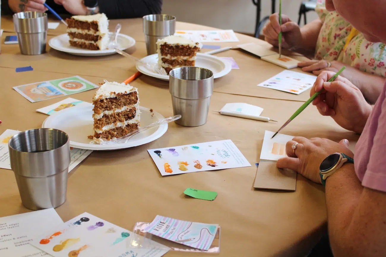 Crafting at Camp Craftaway, a Craft Retreat in Des Moines, WA