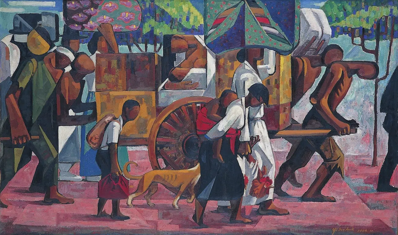 Lee Soo-auck, The Korean War, 1954, Oil on canvas, 96 x 160 cm