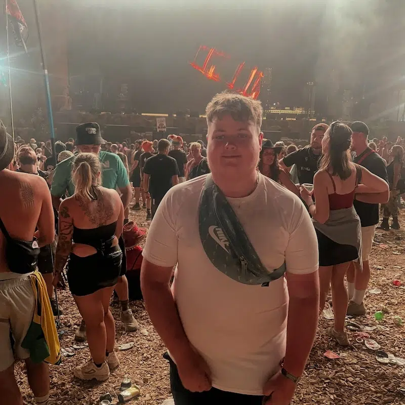 Adam James (aka DJ Adzo) at His First Festival