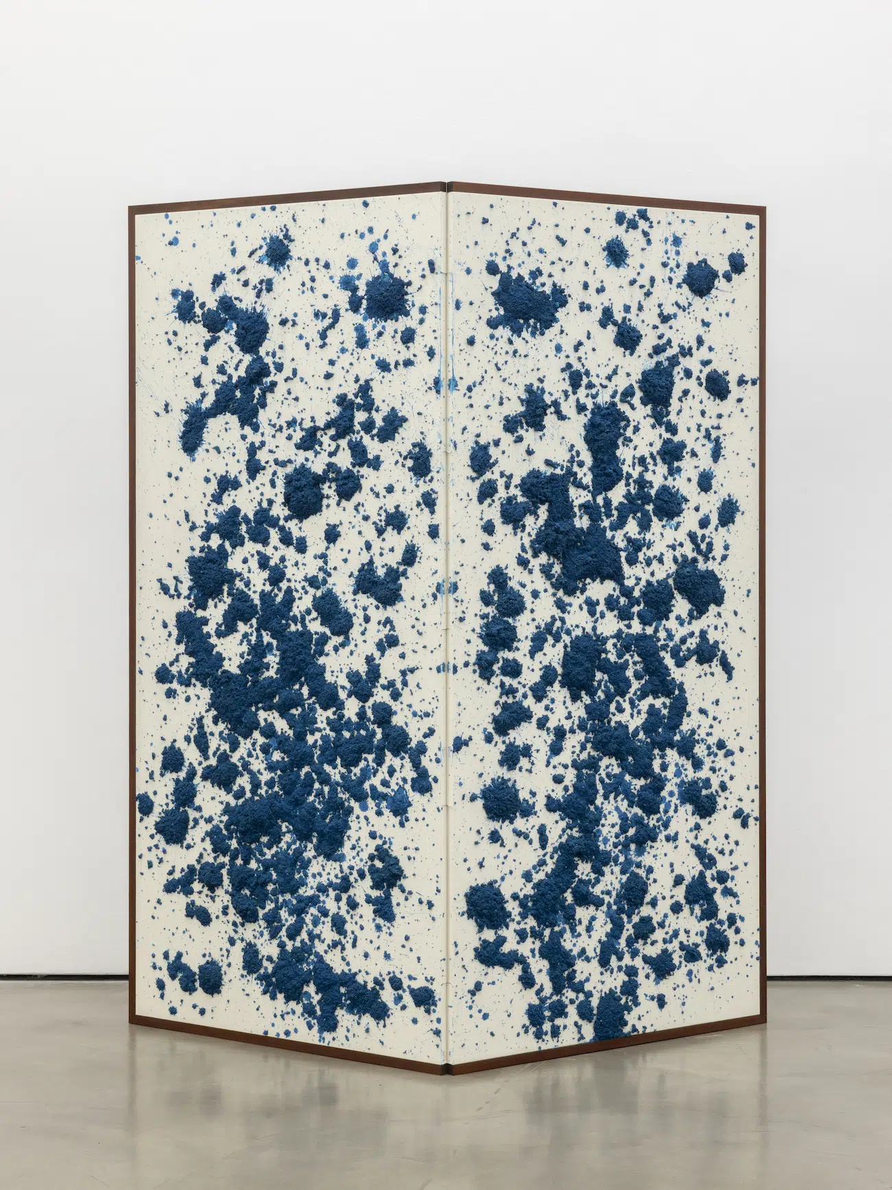Bosco Sodi, Untitled, 2026, Folding screen, mixed media on washi paper, 154 x 142 cm