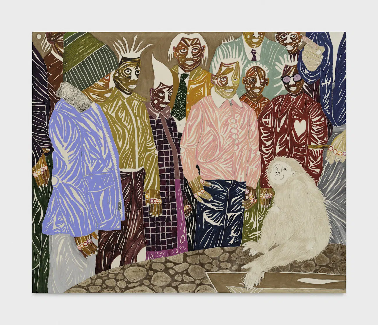 Chase Hall, Central Park Zoo (Field Trip), 2026, acrylic and coffee on cotton canvas 152.4 x 182.9 x 3.5 cm
