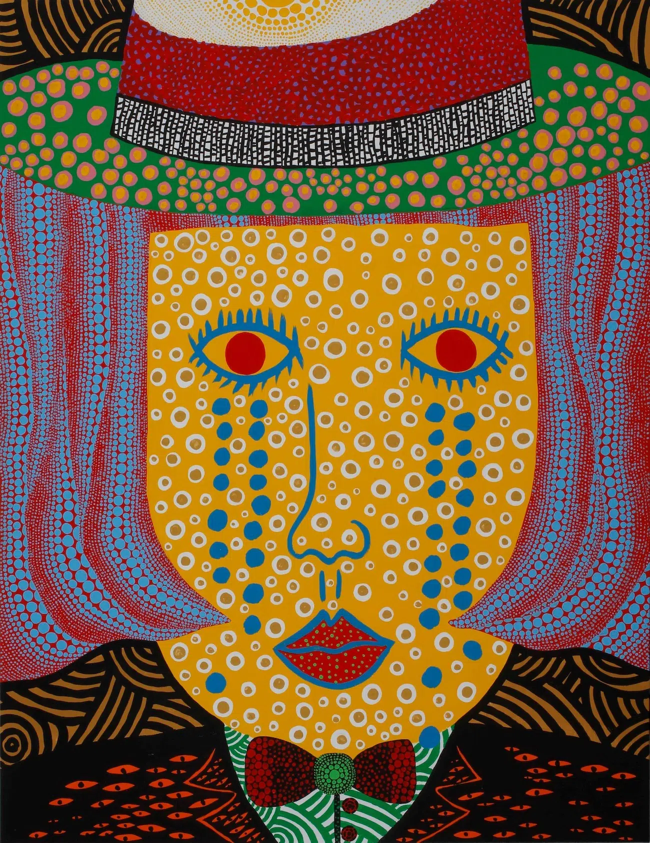 Yayoi Kusama, PORTRAIT YAYOI-CHAN, 2014, acrylic on canvas 145.5 x 112 cm