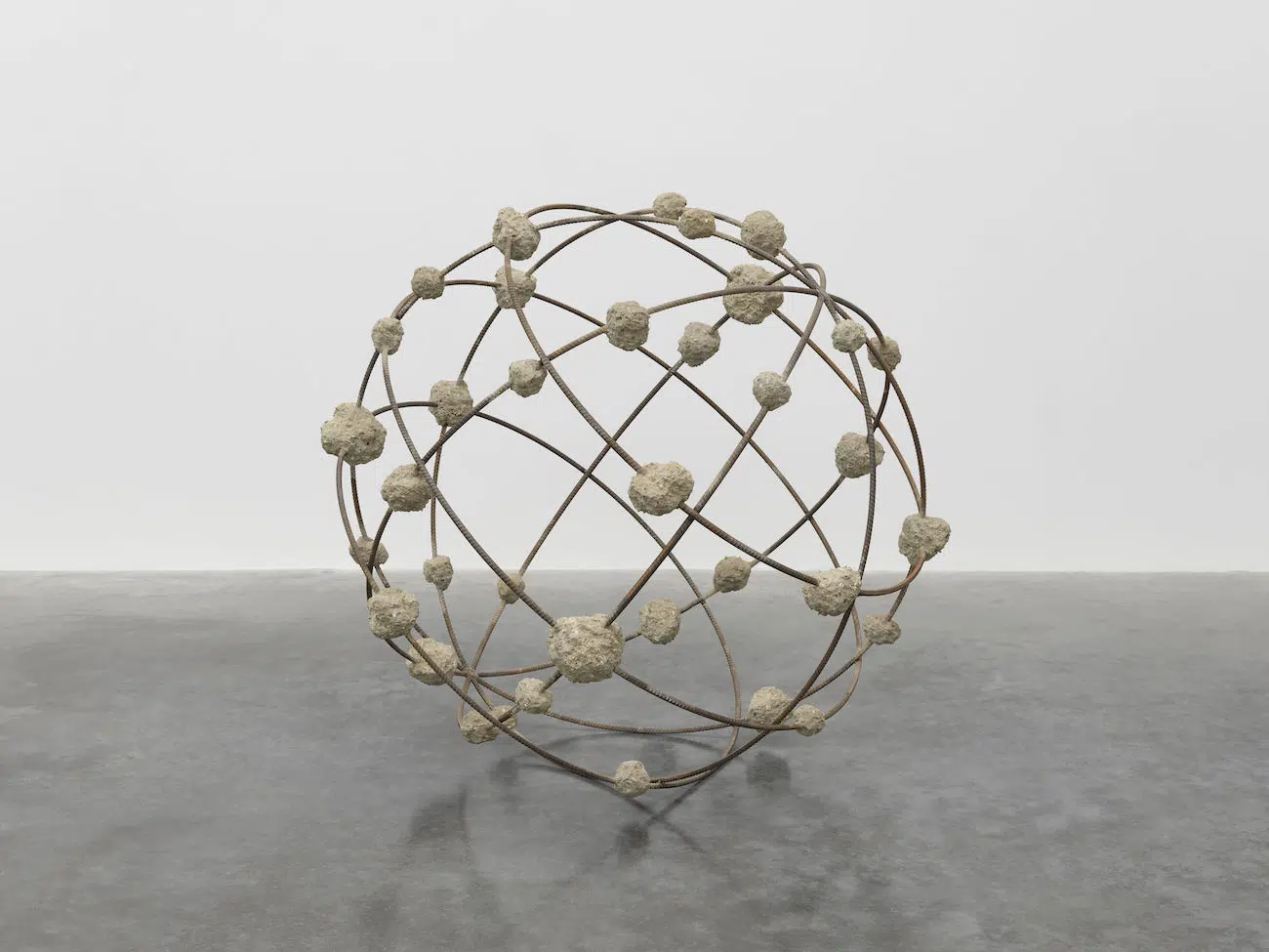 Mona Hatoum, Orbital III 2018, Concrete and steel reinforcement bars, Diameter: 140 cm, 55 1/8 in.