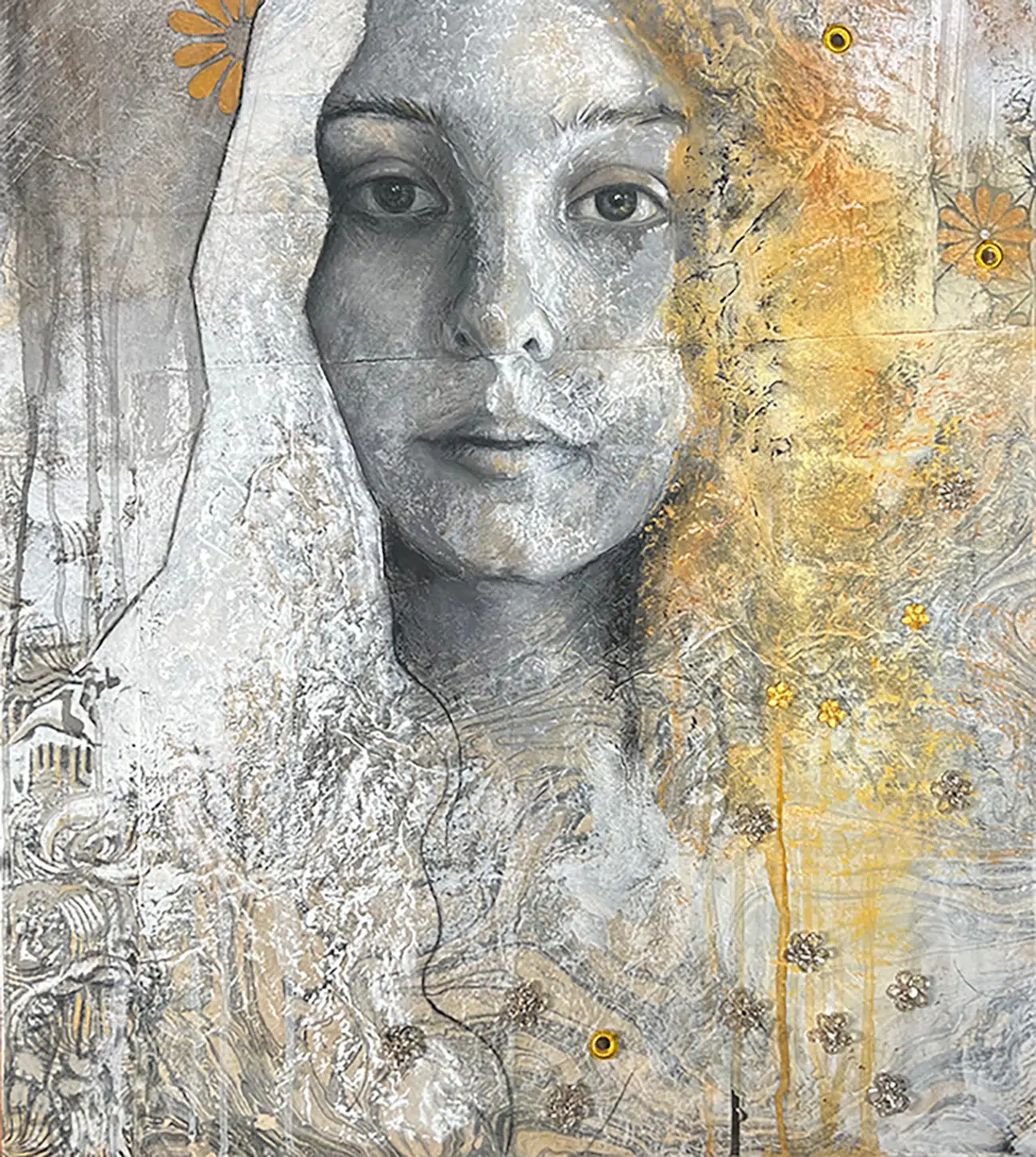 Mixed media and pastels artwork by Jill Maytorena