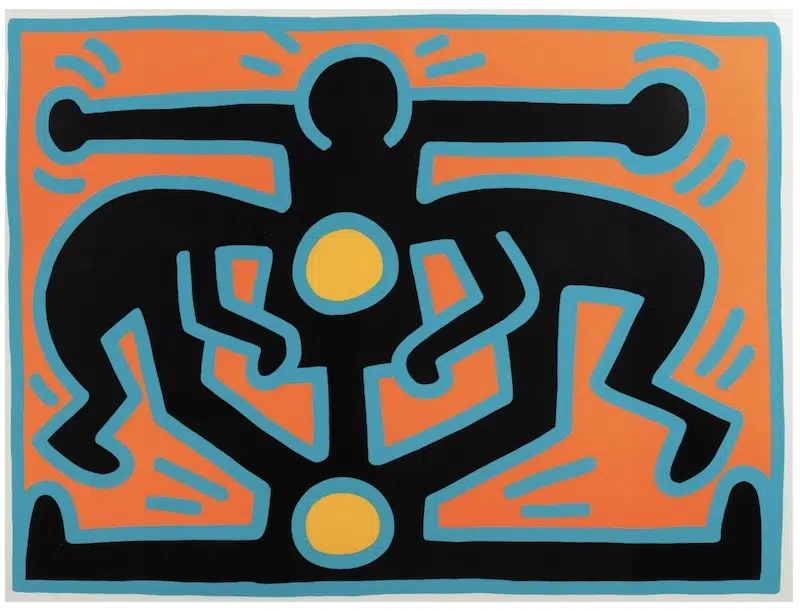 Keith Haring, Growing 2(Littmann p.90) , ed. 100, screenprint , 76.0x101.5cm, 1988, SH Gallery. 