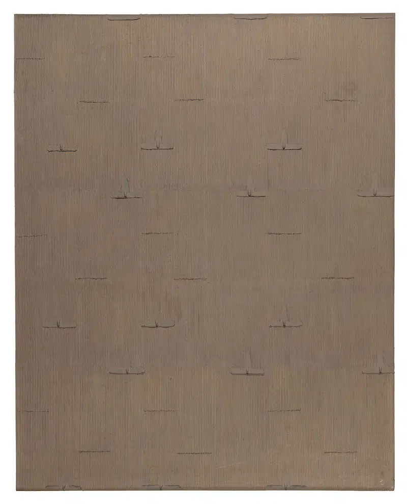 Seobo Park, Ecriture No. 950815, Mixed Media with Korean Hanji Paper on Canvas, 227.5x182cm, 1995, PARK SEOB, Wellside Gallery. 