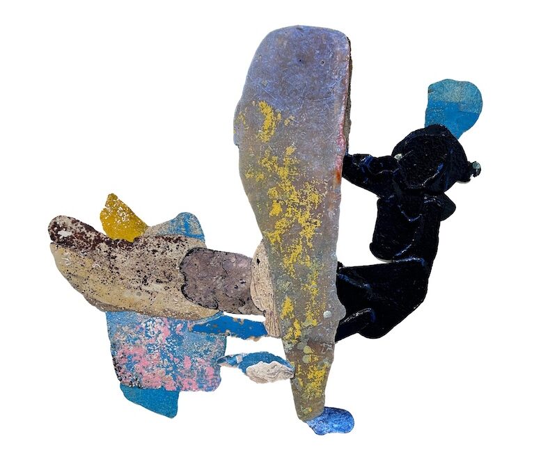 Ahnnlee Lee, Terraqué 24, mixed media on salvaged fiberglass boat fragments, 85x90x3cm, 2026 ⓒ Wooson Gallery.