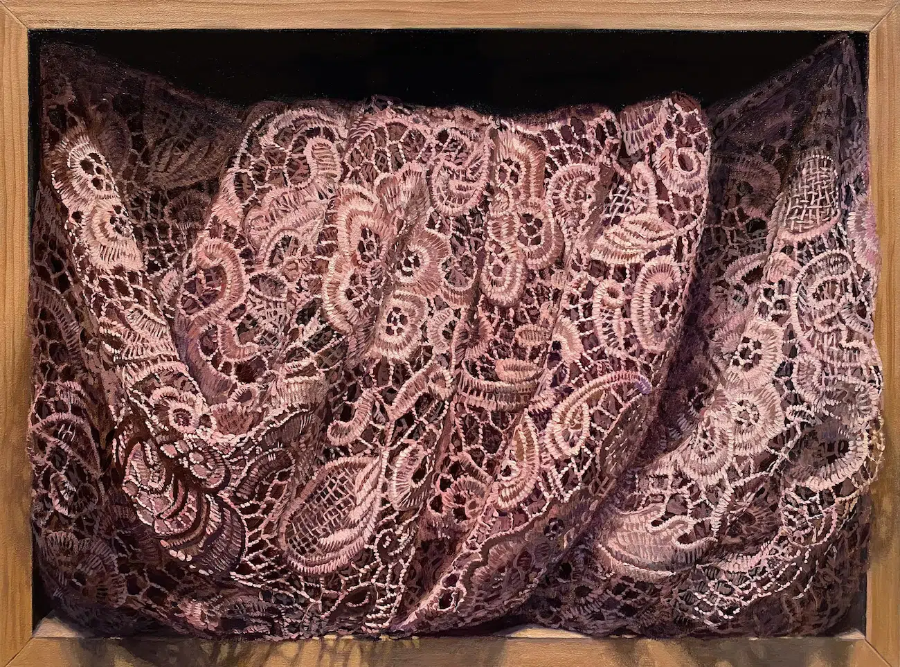 Hyperrealistic Oil Painting of Curtain by Leeah Joo