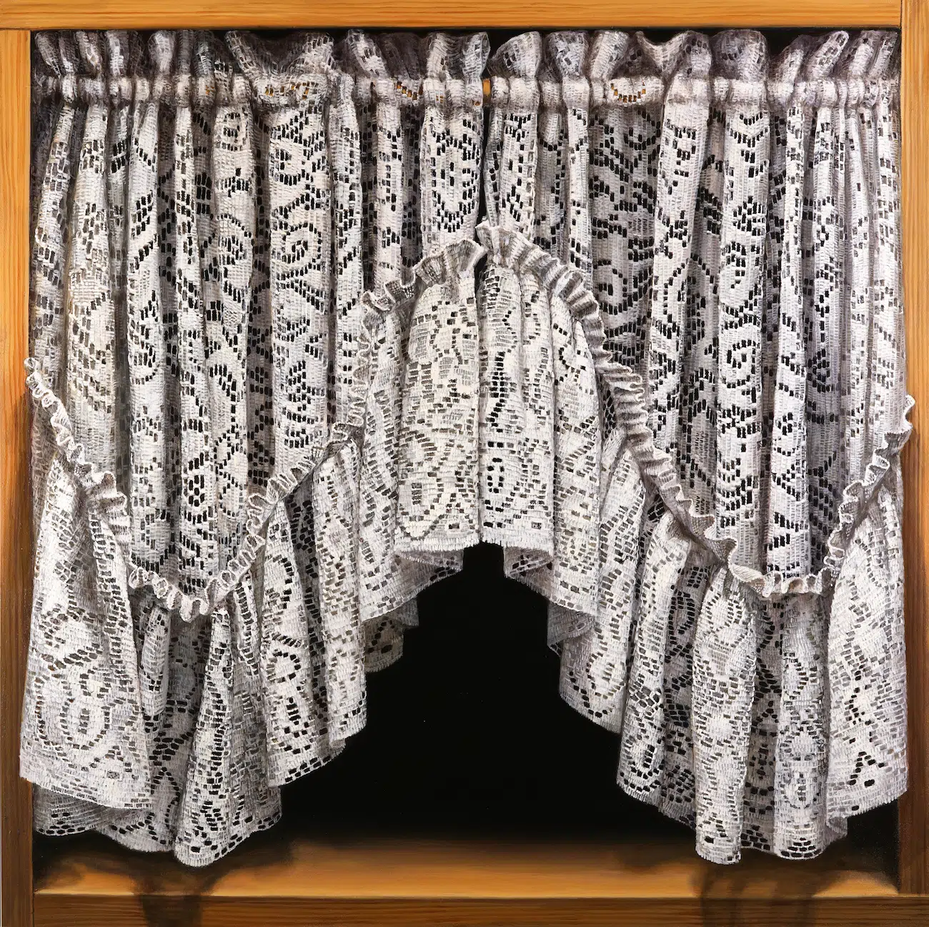 Hyperrealistic Oil Painting of Curtain by Leeah Joo