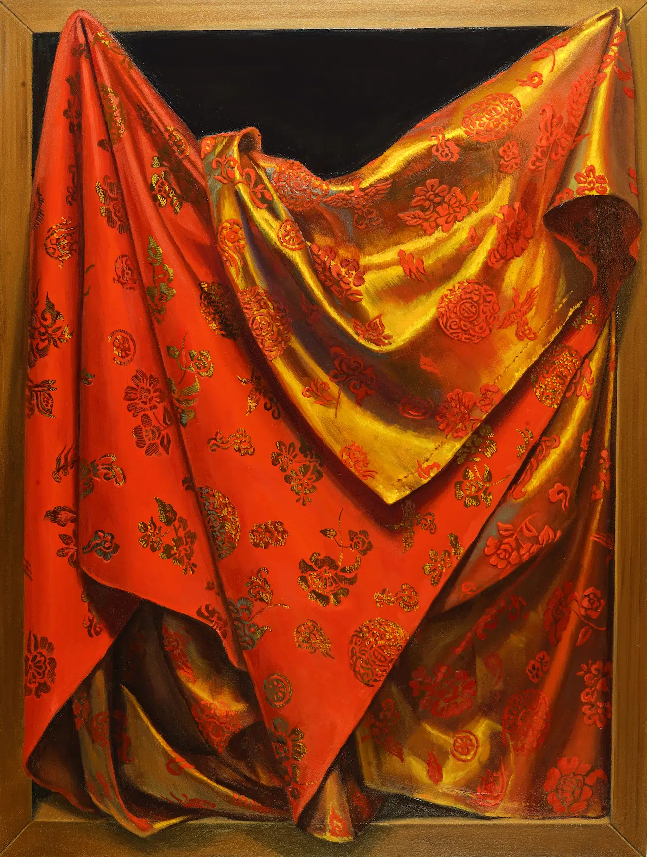 Hyperrealistic Oil Painting of Curtain by Leeah Joo