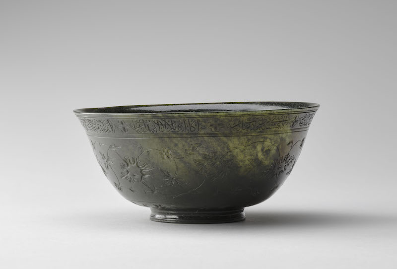 Jade cup with poetic inscription in Persian. Timurid period, ca. 1450–1500. Eastern Iran or Afghanistan Jade