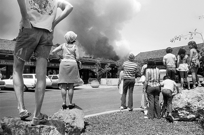 Mimi Plumb (American, born 1953), Crowd and Fire, 1976, pigmented inkjet print