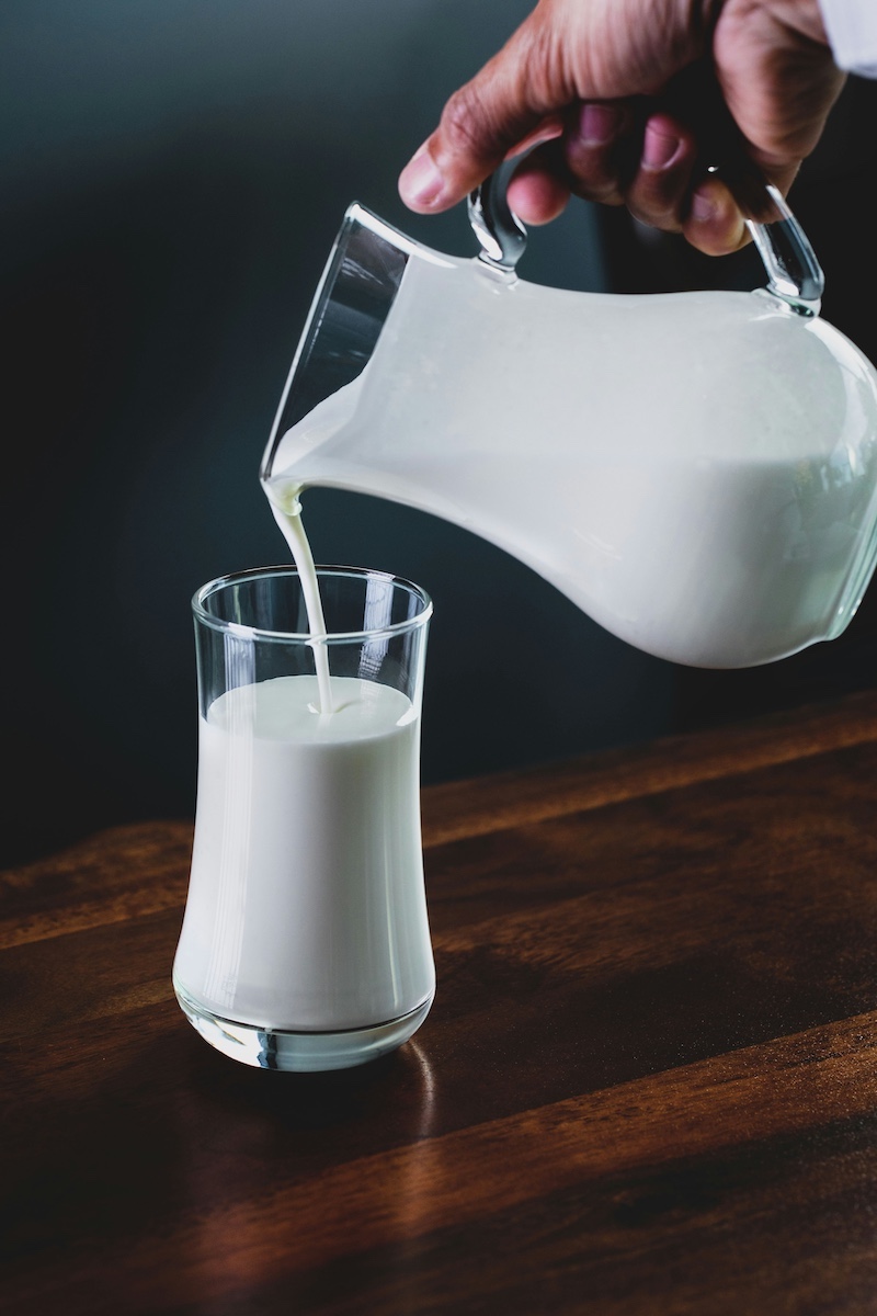 Milk in glass
