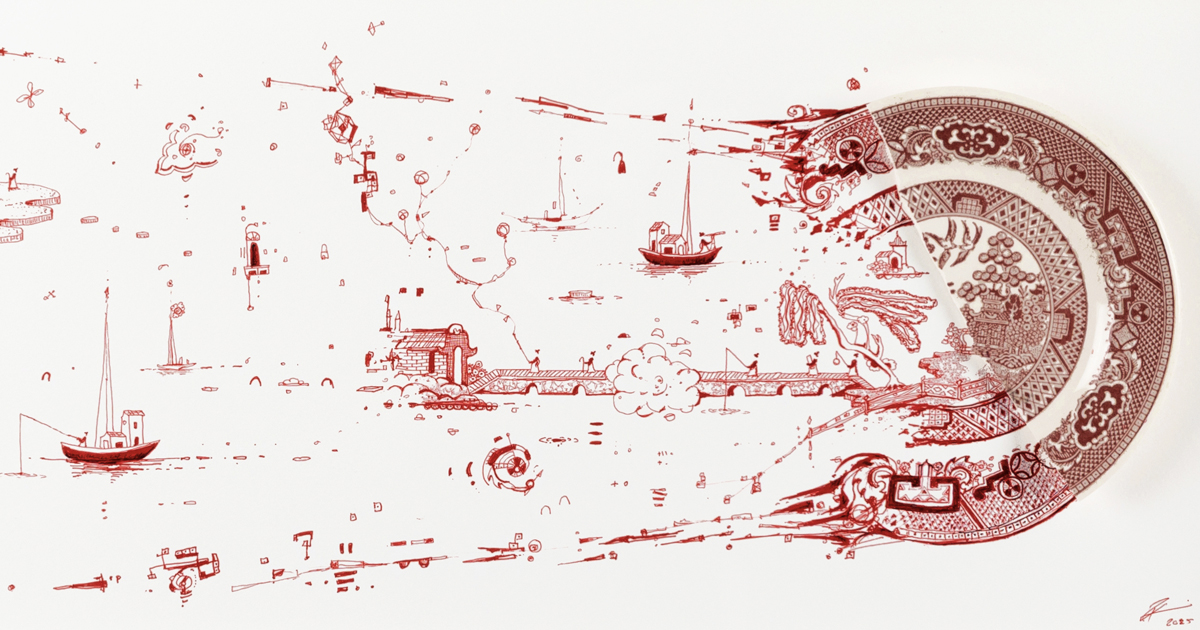 When a Plate Shatters, This Artist Illustrates a New Story With the Broken Pieces [Interview]