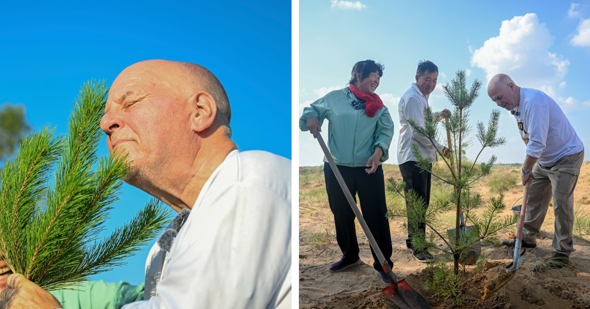 Teacher Who Donated $5,000 To Fight Desertification in China Finally Sees His Impact After 27 Years