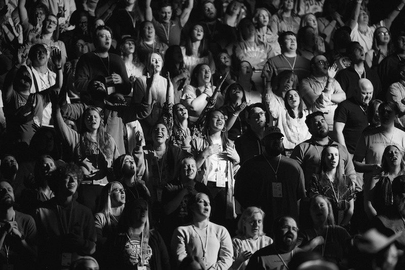 Group singing. 