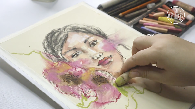 Mixed Media vs. Realistic Portrait Drawing
