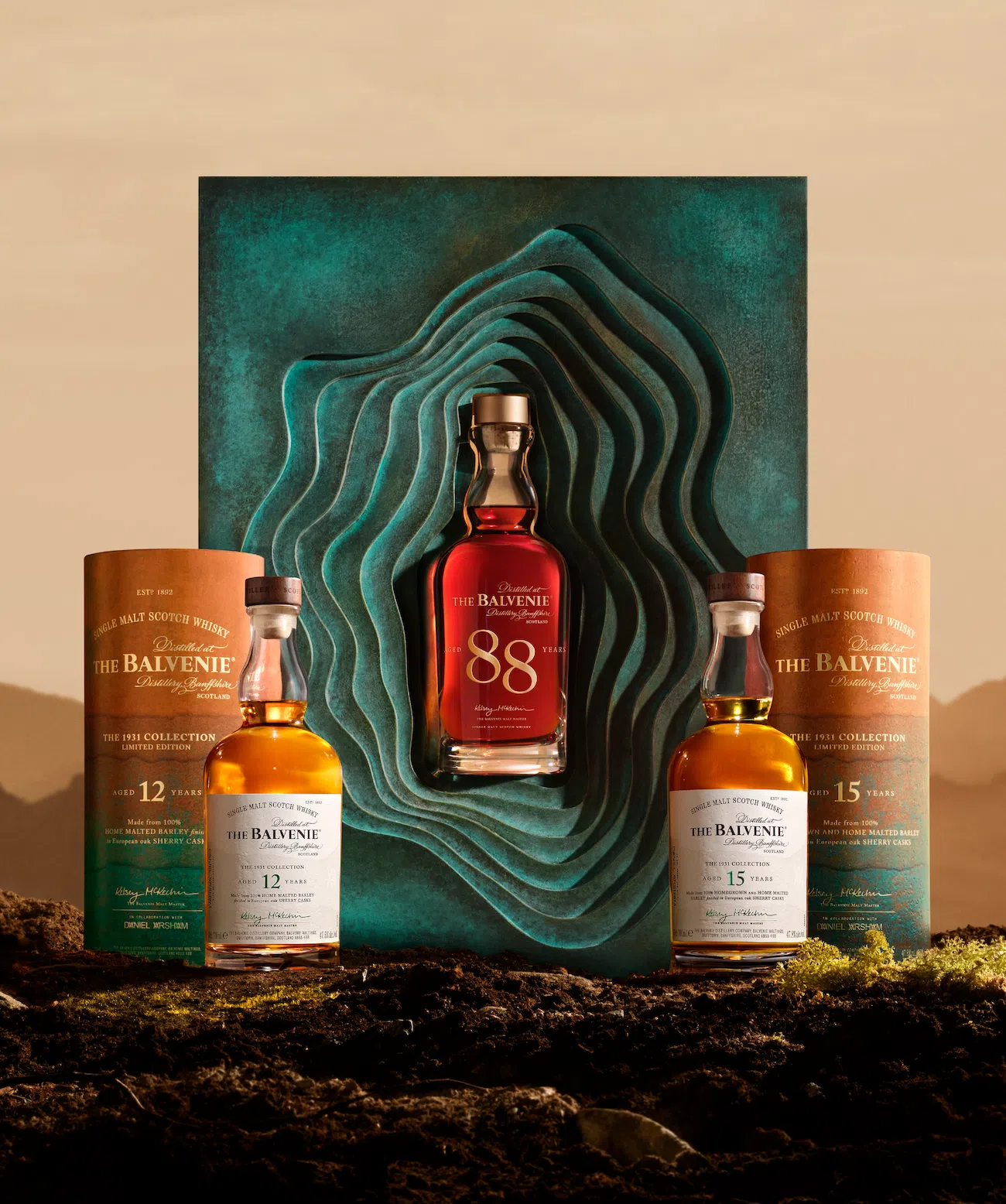 The Balvenie 88 and Daniel Arsham Sculpture