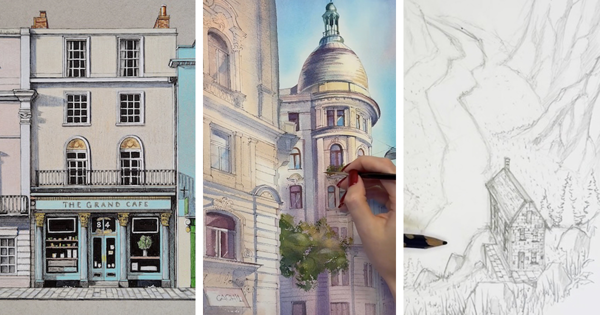 3 Online Classes, 3 Different Ways To Draw Buildings That You’ll Never Get Bored Of
