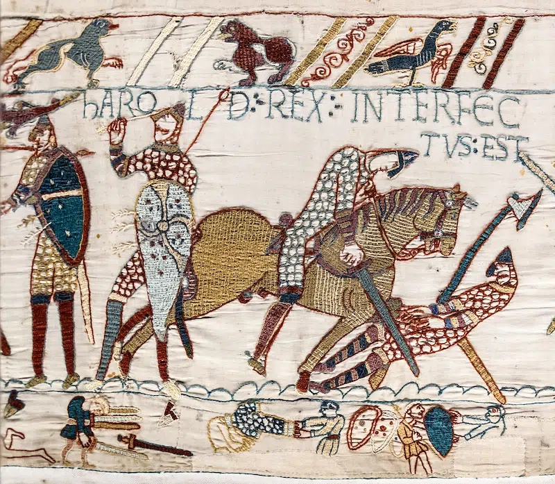 Photo of Bayeux Tapestry.