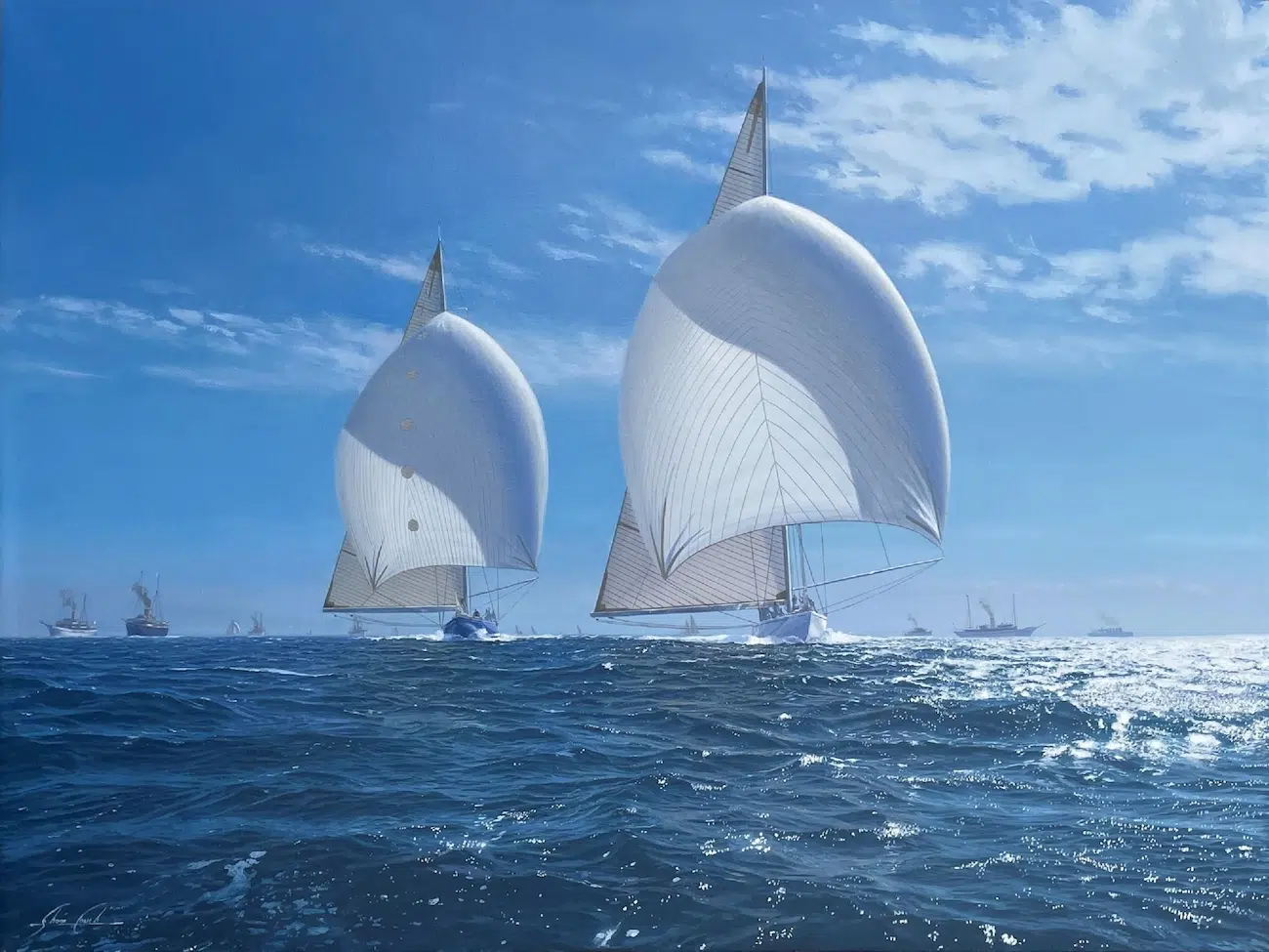 Shane Couch, Rainbow Shows Endeavour the Way, 1934 America’s Cup, 2025.