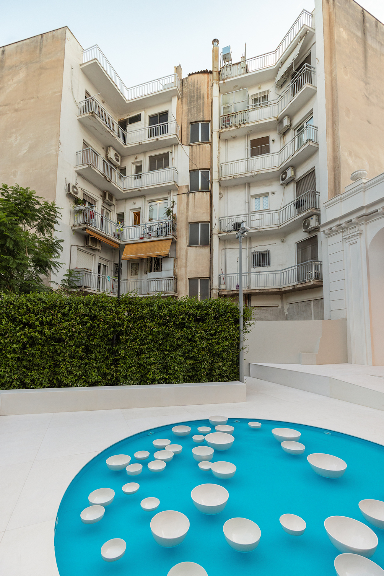 Celeste Boursier-Mougenot clinamen installation in Athens