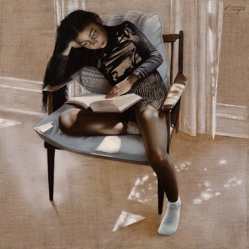 Becoming, Laura Pritchett, 20&rdquo; x 20&rdquo; acrylic on linen mounted to wood.