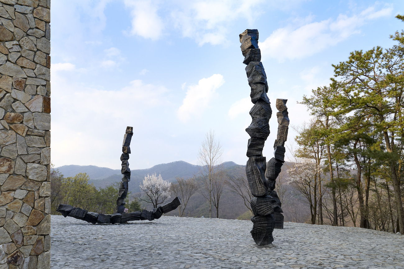 Lee Bae Charcoal Installation at Museum SAN in Korea