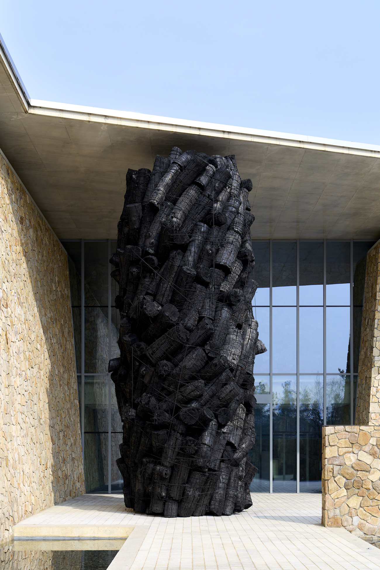Lee Bae Charcoal Installation at Museum SAN in Korea