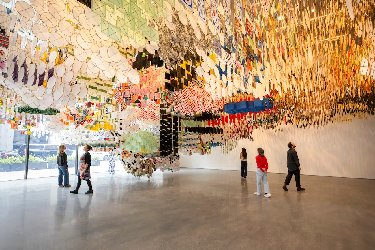 Large Kite Installation at San Francisco Museum of Modern Art By Jacob Hashimoto