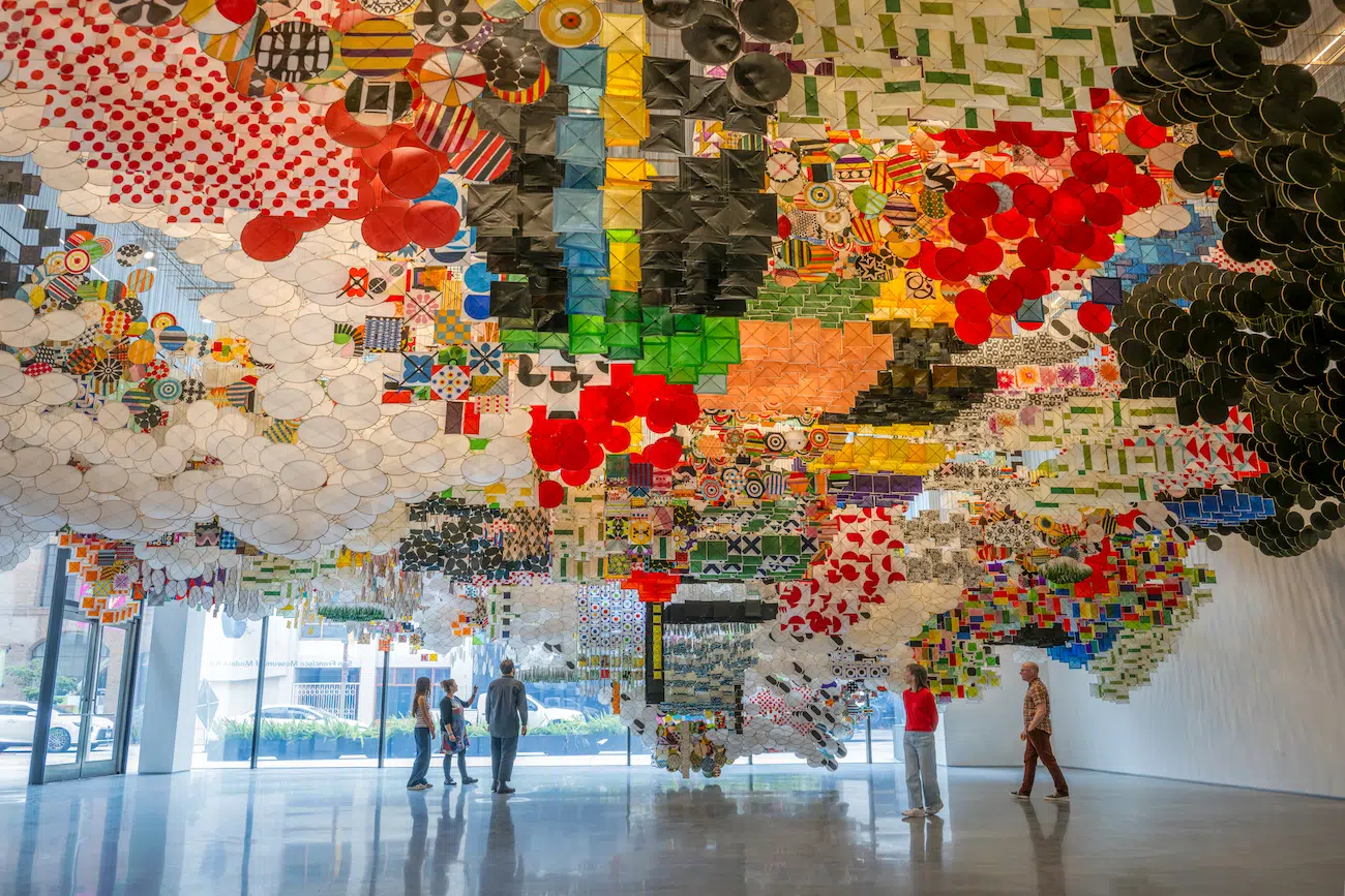 Large Kite Installation at San Francisco Museum of Modern Art By Jacob Hashimoto